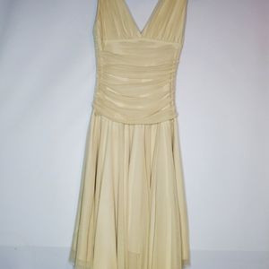 Cream Chiffon Dress Medium
